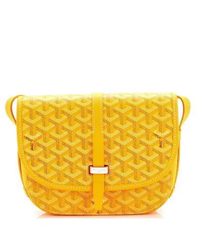 Pre-owned Pre-owned Goyard  Goyard Pm Belvedere Ii Messenger Bag Coated Canvas In Yellow