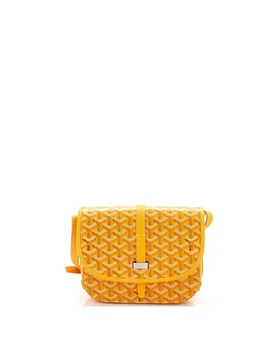 Pre-owned Pre-owned Goyard  Goyard Pm Belvedere Ii Messenger Bag Coated Canvas In Yellow