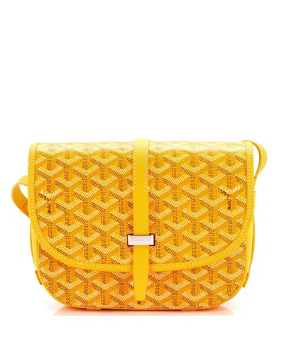 Pre-owned Pre-owned Goyard  Goyard Pm Belvedere Ii Messenger Bag Coated Canvas In Yellow