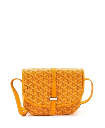 Pre-owned Pre-owned Goyard  Goyard Pm Belvedere Ii Messenger Bag Coated Canvas In Yellow