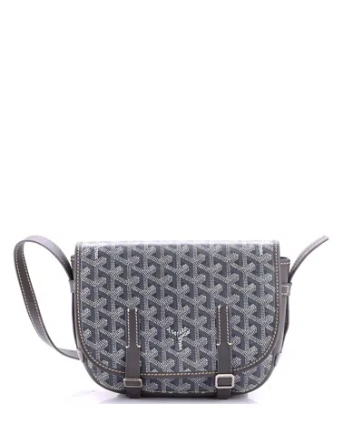 Pre-owned Pre-owned Goyard  Goyard Pm Belvedere Messenger Bag Coated Canvas In Gray