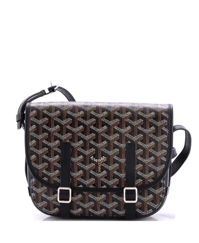 Pre-owned Pre-owned Goyard  Goyard Pm Belvedere Messenger Bag Coated Canvas With Leather In Black