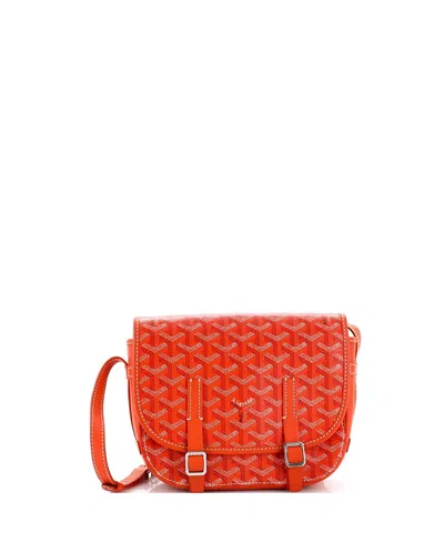 Pre-owned Pre-owned Goyard  Goyard Pm Belvedere Messenger Bag Coated Canvas With Leather In Orange