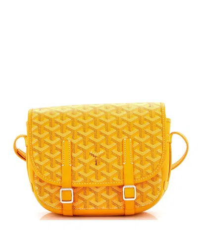 Pre-owned Pre-owned Goyard  Goyard Pm Belvedere Messenger Bag Coated Canvas In Yellow