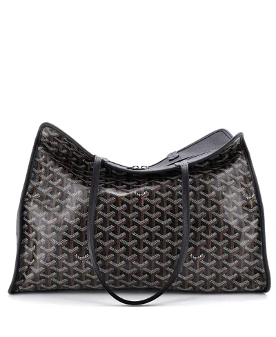 Pre-owned Pre-owned Goyard  Goyard Pm Hardy Pet Carrier Coated Canvas In Black