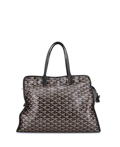 Pre-owned Pre-owned Goyard  Goyard Pm Hardy Pet Carrier Coated Canvas In Black