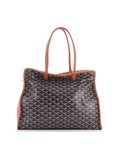 Pre-owned Pre-owned Goyard  Goyard Pm Hardy Pet Carrier Coated Canvas In Brown