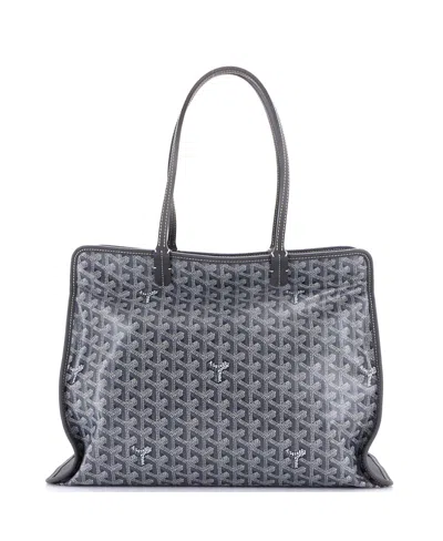 Pre-owned Pre-owned Goyard  Goyard Pm Hardy Pet Carrier Coated Canvas In Gray