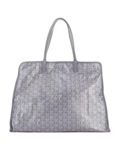 Pre-owned Pre-owned Goyard  Goyard Pm Hardy Pet Carrier Coated Canvas In Gray