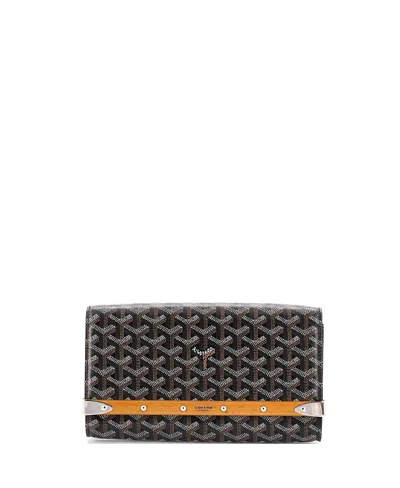 Pre-owned Pre-owned Goyard  Goyard Pm Monte Carlo Clutch With Strap Coated Canvas In Black