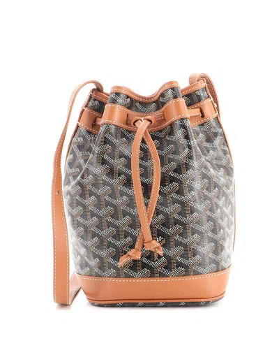 Pre-owned Pre-owned Goyard  Goyard Pm Petit Flot Bucket Bag Coated Canvas In Brown