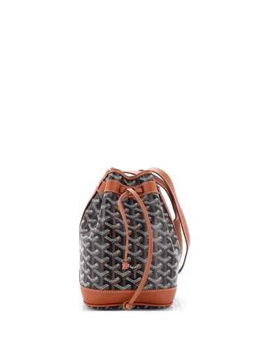 Pre-owned Pre-owned Goyard  Goyard Pm Petit Flot Bucket Bag Coated Canvas In Brown