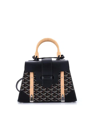 Pre-owned Pre-owned Goyard  Goyard Pm Saigon Top Handle Bag Coated Canvas With Leather In Multi