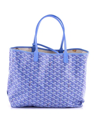 Pre-owned Pre-owned Goyard  Goyard Pm Saint Louis Reversible Tote Coated Canvas And Printed Canvas In Purple