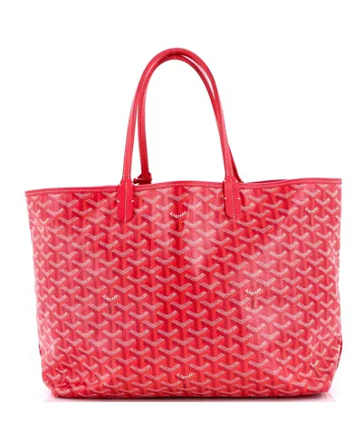 Pre-owned Pre-owned Goyard  Goyard Pm Saint Louis Reversible Tote Coated Canvas And Printed Canvas In Red