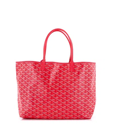 Pre-owned Pre-owned Goyard  Goyard Pm Saint Louis Reversible Tote Coated Canvas And Printed Canvas In Red