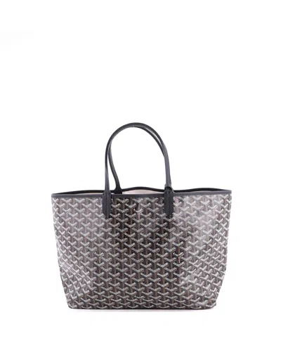 Pre-owned Pre-owned Goyard  Goyard Pm Saint Louis Tote Coated Canvas In Black