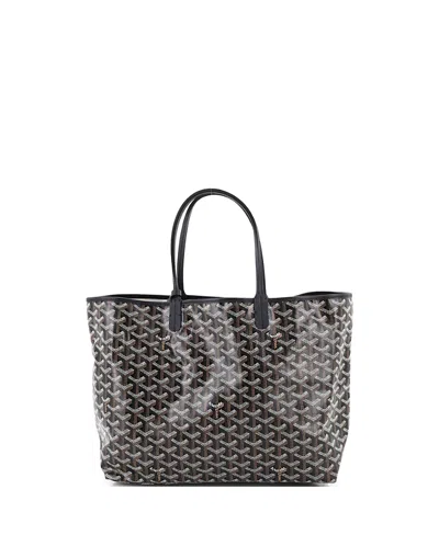 Pre-owned Pre-owned Goyard  Goyard Pm Saint Louis Tote Coated Canvas In Black