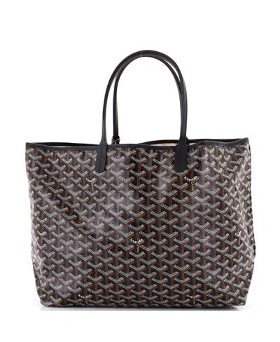 Pre-owned Pre-owned Goyard  Goyard Pm Saint Louis Tote Coated Canvas In Black