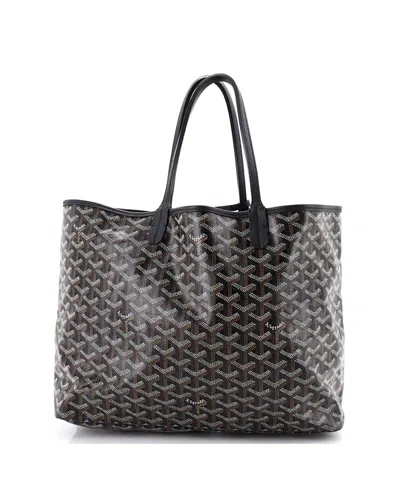 Pre-owned Pre-owned Goyard  Goyard Pm Saint Louis Tote Coated Canvas In Black