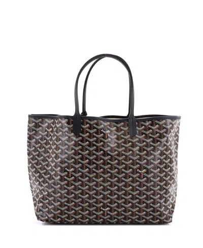 Pre-owned Pre-owned Goyard  Goyard Pm Saint Louis Tote Coated Canvas In Black