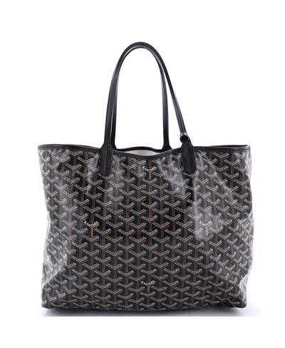 Pre-owned Pre-owned Goyard  Goyard Pm Saint Louis Tote Coated Canvas In Black