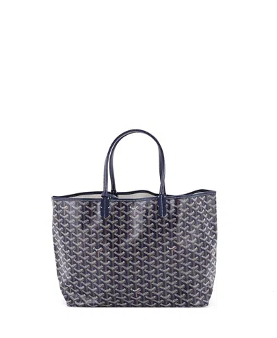 Pre-owned Pre-owned Goyard  Goyard Pm Saint Louis Tote Coated Canvas In Blue