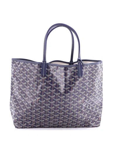 Pre-owned Pre-owned Goyard  Goyard Pm Saint Louis Tote Coated Canvas In Blue