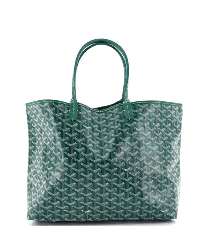 Pre-owned Pre-owned Goyard  Goyard Pm Saint Louis Tote Coated Canvas In Green