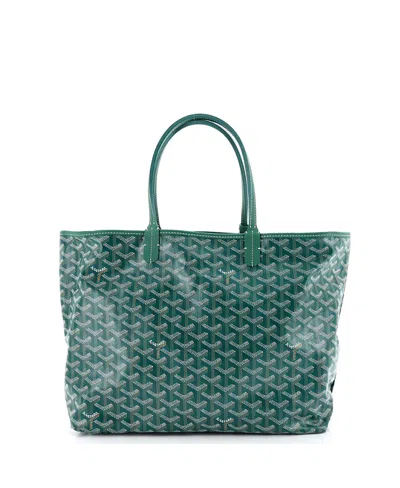 Pre-owned Pre-owned Goyard  Goyard Pm Saint Louis Tote Coated Canvas In Green