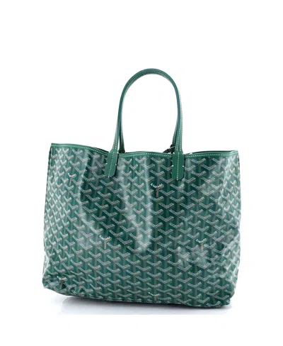 Pre-owned Pre-owned Goyard  Goyard Pm Saint Louis Tote Coated Canvas In Green