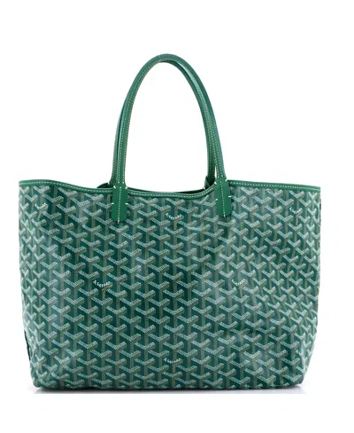 Pre-owned Pre-owned Goyard  Goyard Pm Saint Louis Tote Coated Canvas In Green