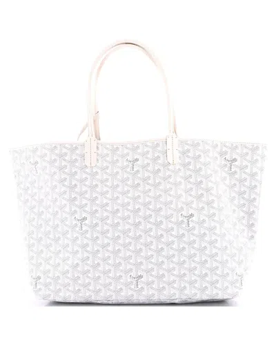 Pre-owned Pre-owned Goyard  Goyard Pm Saint Louis Tote Coated Canvas In White