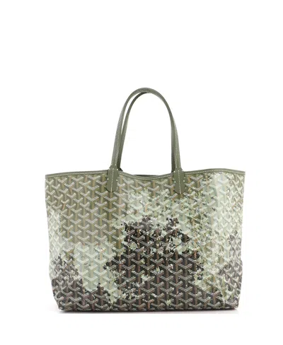 Pre-owned Pre-owned Goyard  Goyard Pm Saint Louis Tote Limited Edition Canopee Coated Canvas In Green