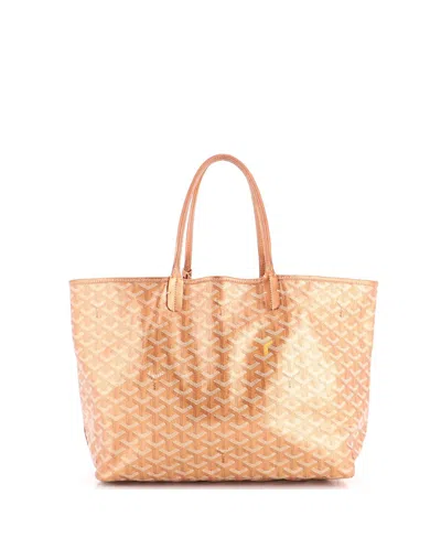 Pre-owned Pre-owned Goyard  Goyard Pm Saint Louis Tote Precious Metals Coated Canvas In Metallic/ Brown/ Silver