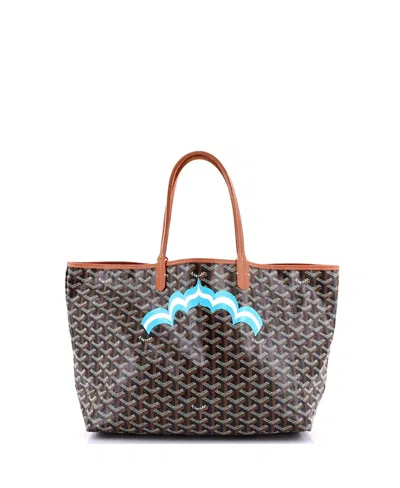 Pre-owned Pre-owned Goyard  Goyard Pm Saint Louis Tote Printed Coated Canvas In Brown