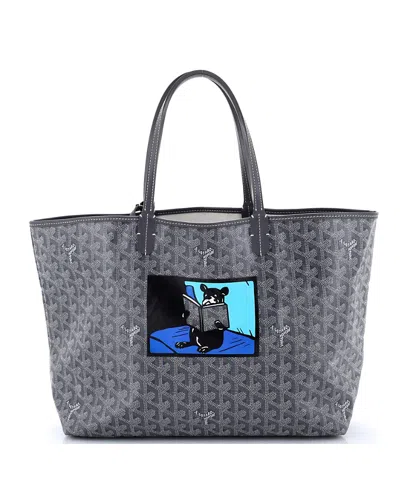 Pre-owned Pre-owned Goyard  Goyard Pm Saint Louis Tote Printed Coated Canvas In Gray