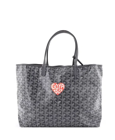 Pre-owned Pre-owned Goyard  Goyard Pm Saint Louis Tote Printed Coated Canvas In Gray