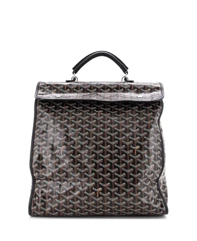 Pre-owned Pre-owned Goyard  Goyard Saint Leger Briefcase Backpack Coated Canvas In Black