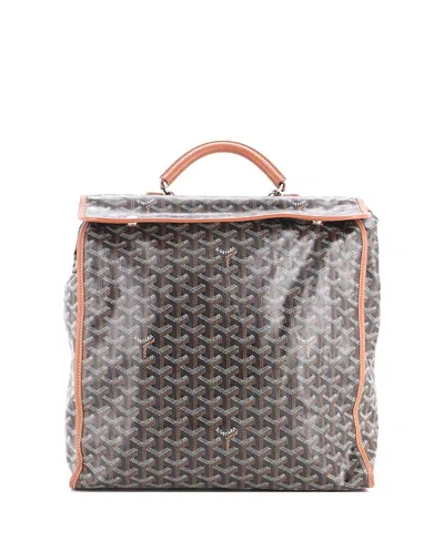 Pre-owned Pre-owned Goyard  Goyard Saint Leger Briefcase Backpack Coated Canvas In Black
