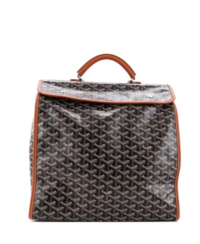 Pre-owned Pre-owned Goyard  Goyard Saint Leger Briefcase Backpack Coated Canvas In Brown