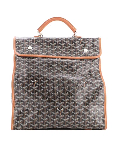 Pre-owned Pre-owned Goyard  Goyard Saint Leger Briefcase Backpack Coated Canvas In Brown