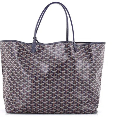 Pre-owned Goyard  Goyard Saint Louis Tote Coated Canvas Gm In Black