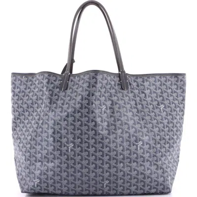 Pre-owned Goyard  Goyard Saint Louis Tote Coated Canvas Gm In Gray