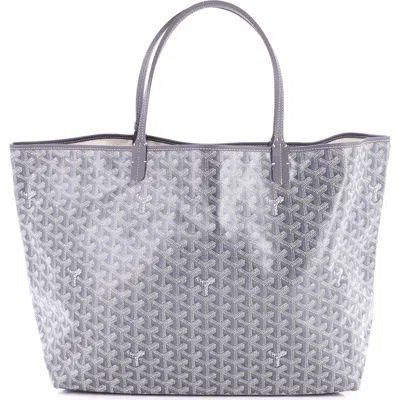 Pre-owned Goyard  Goyard Saint Louis Tote Coated Canvas Gm In Gray