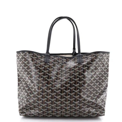 Pre-owned Goyard  Goyard Saint Louis Tote Coated Canvas Pm In Black