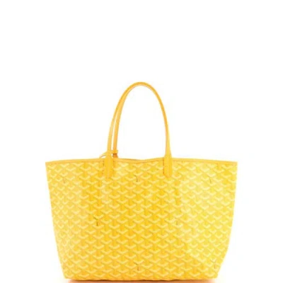 Pre-owned Goyard  Goyard Saint Louis Tote Coated Canvas Pm In Brown