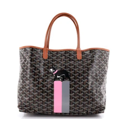 Pre-owned Goyard  Goyard Saint Louis Tote Printed Coated Canvas Pm In Multi