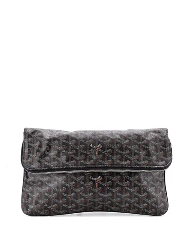 Pre-owned Pre-owned Goyard  Goyard Saint Marie Clutch Coated Canvas In Black