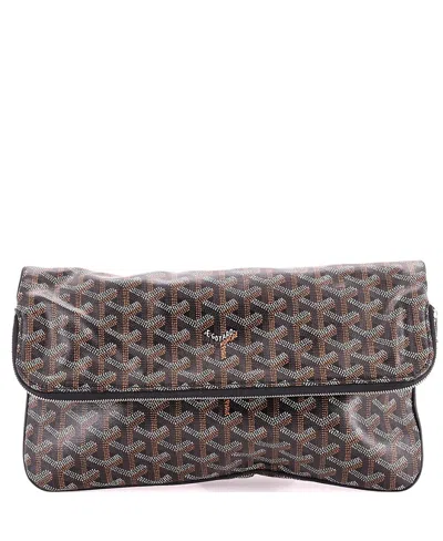 Pre-owned Pre-owned Goyard  Goyard Saint Marie Clutch Coated Canvas In Black